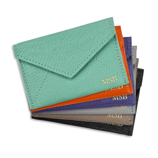 Personalized Leather Mini Envelopes
